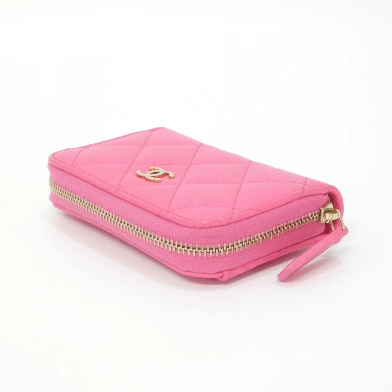 CHANEL Timeless Classic AP0216 Coin Case Grained Calfskin 粉色 荔枝紋牛皮 中古品A - 縮圖 3