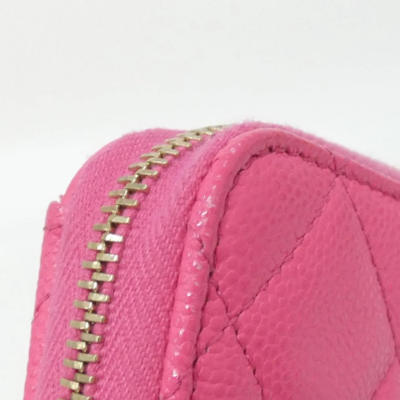 CHANEL Timeless Classic AP0216 Coin Case Grained Calfskin 粉色 荔枝紋牛皮 中古品A - 縮圖 4