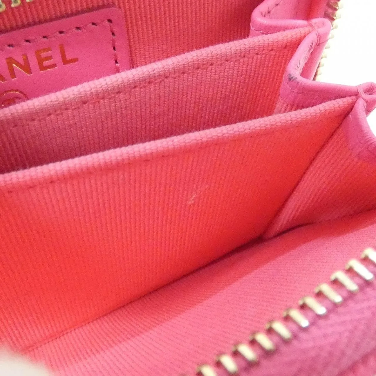 CHANEL Timeless Classic AP0216 Coin Case Grained Calfskin 粉色 荔枝紋牛皮 中古品A - 縮圖 9