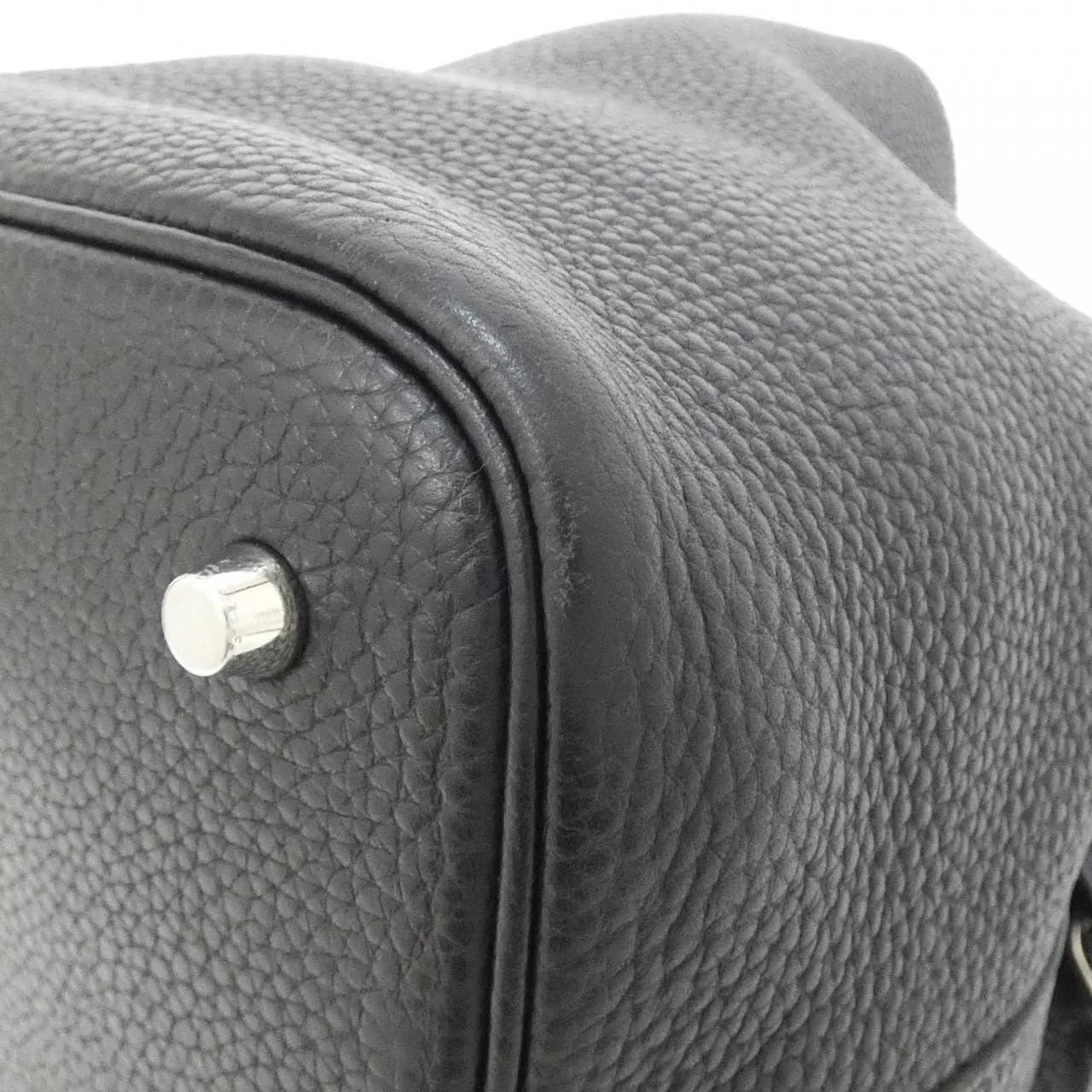 HERMES Picotin 060991CK Handbag Clemence 黑色 Clemence 皮 中古品A - 縮圖 2