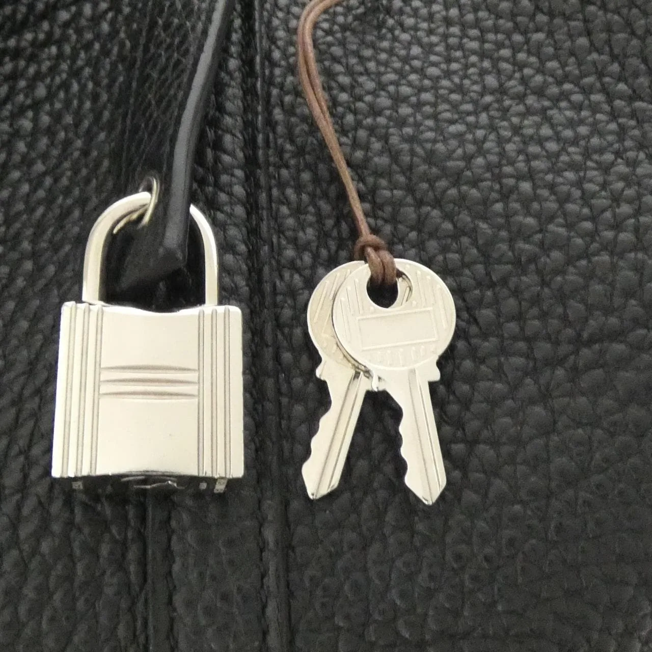 HERMES Picotin 060991CK Handbag Clemence 黑色 Clemence 皮 中古品A - 縮圖 3