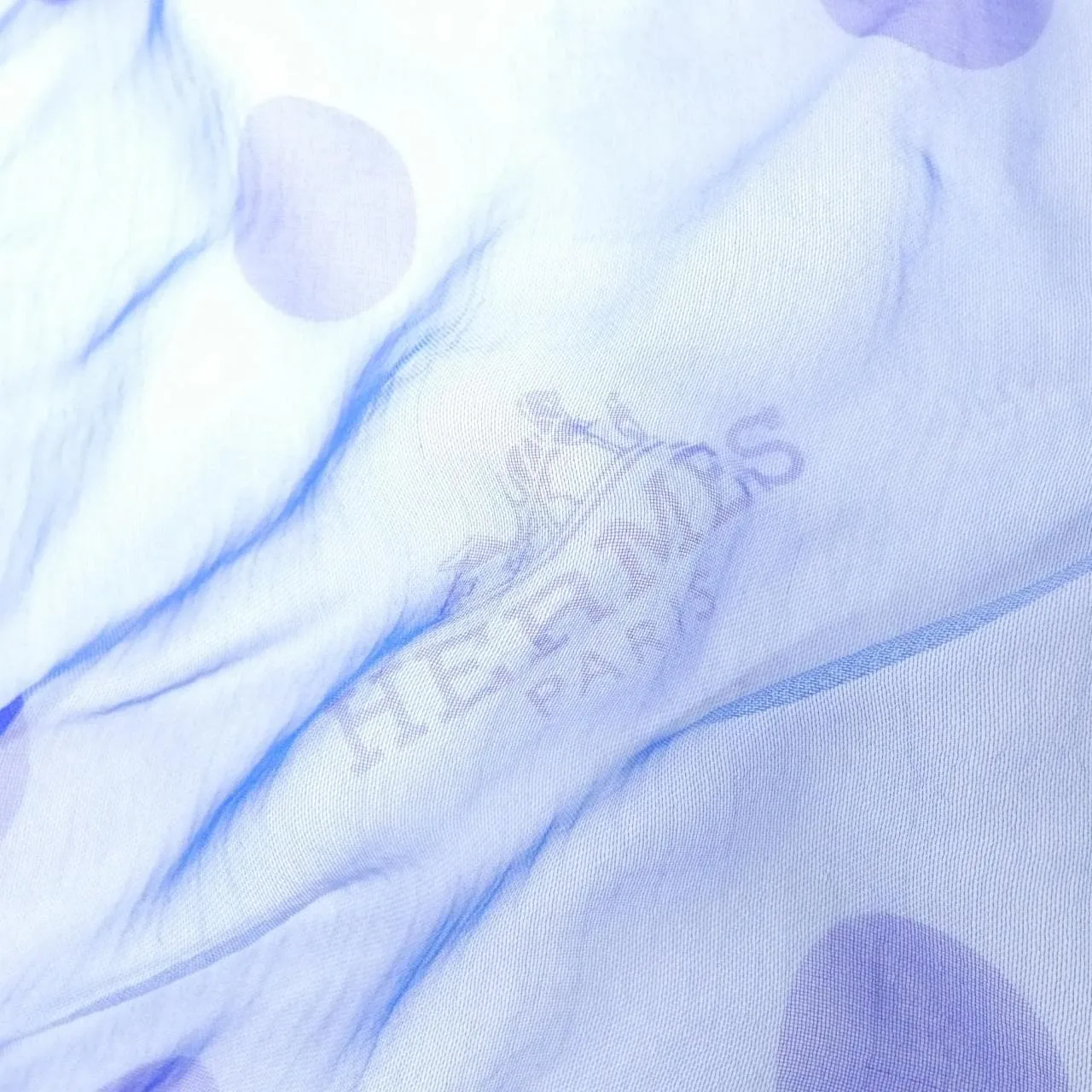 HERMES Scarf 藍色 中古品A - 縮圖 6