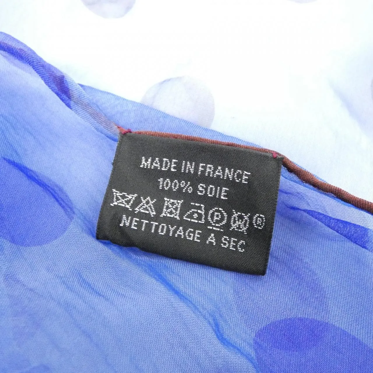 HERMES Scarf 藍色 中古品A - 縮圖 7