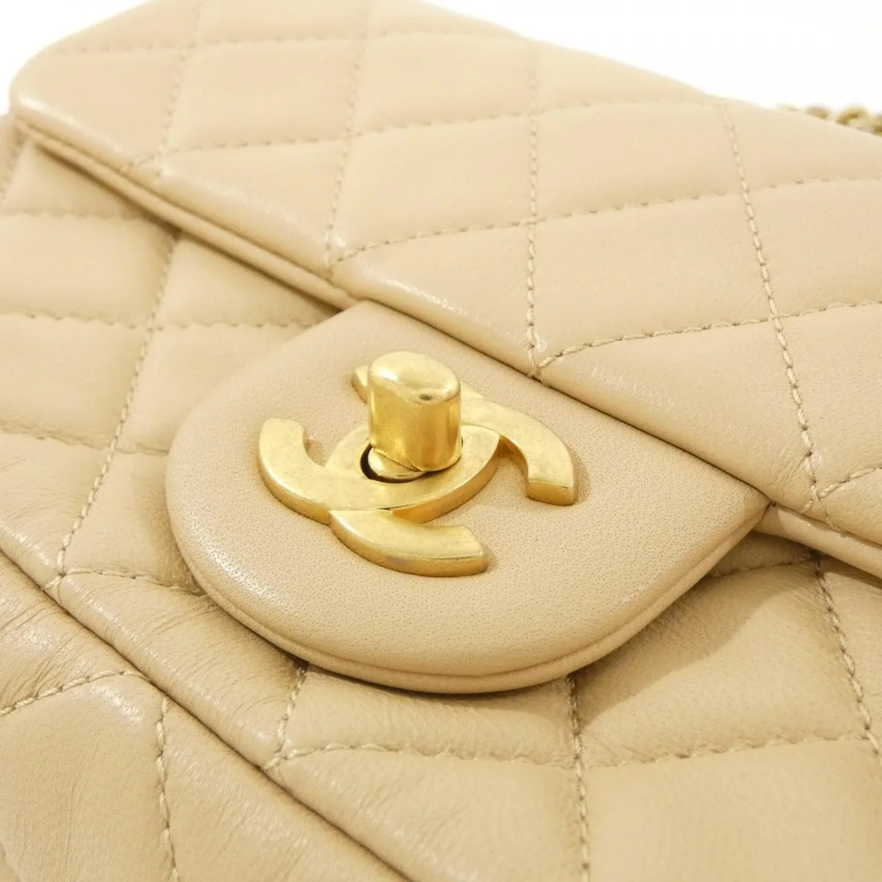 CHANEL Chanel 19 AS1787 Shoulder Lambskin Beige Lambskin Rank A - Thumbnail 5