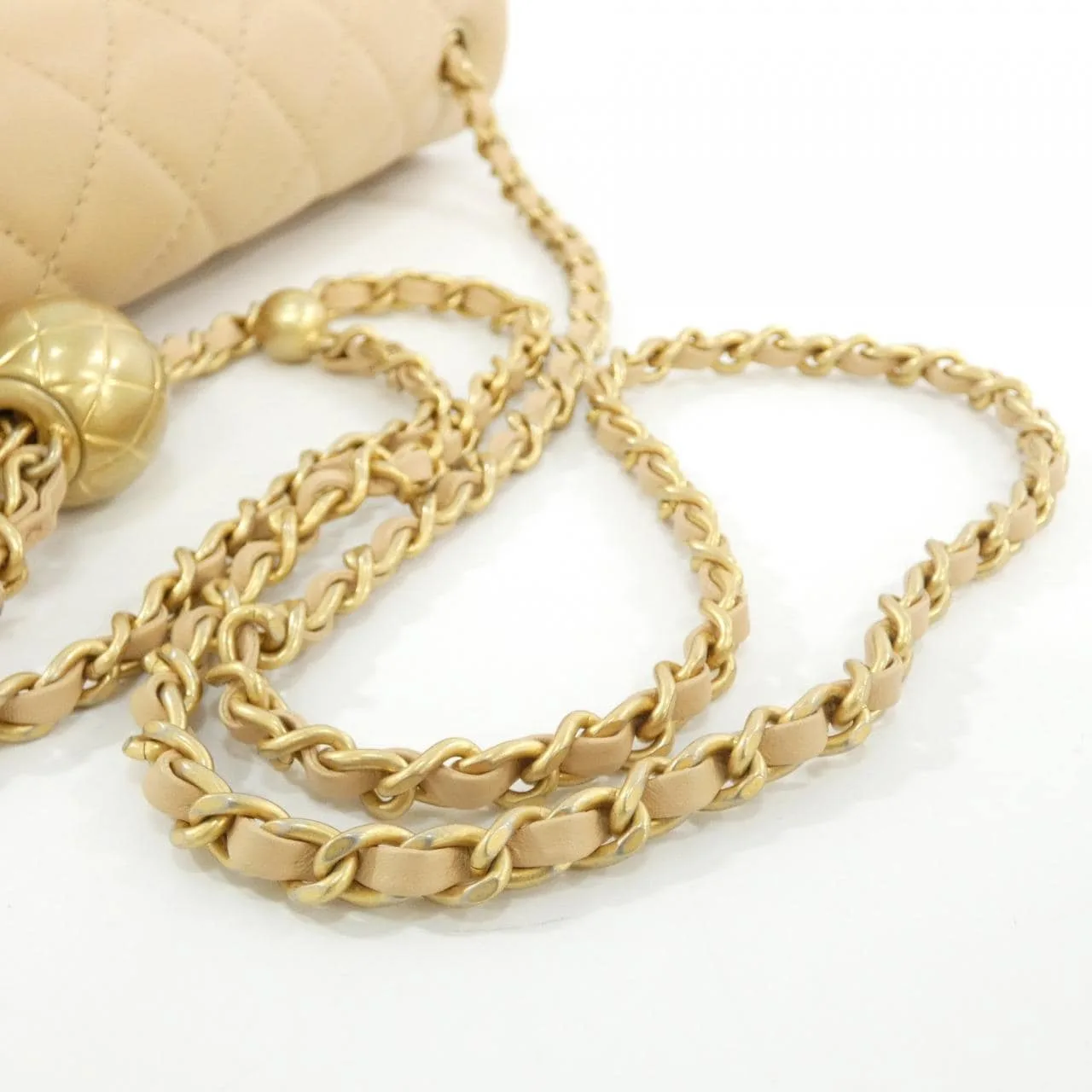 CHANEL Chanel 19 AS1787 Shoulder Lambskin Beige Lambskin Rank A - Thumbnail 9