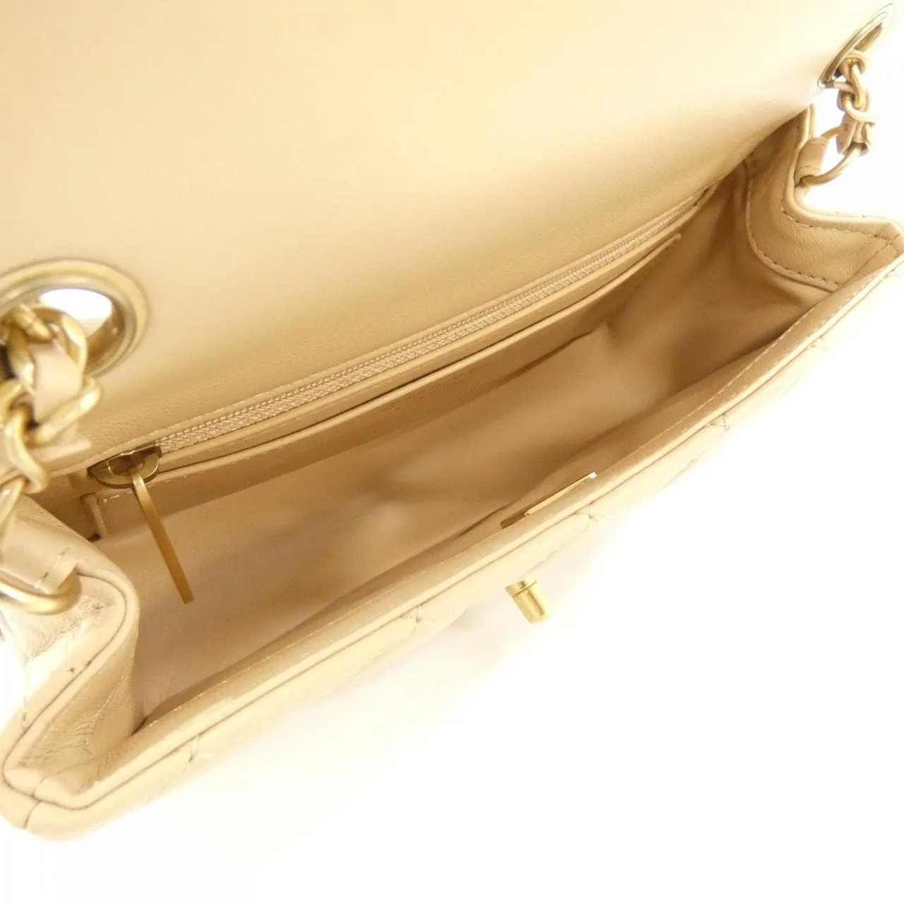 CHANEL Chanel 19 AS1787 Shoulder Lambskin Beige Lambskin Rank A - Thumbnail 10