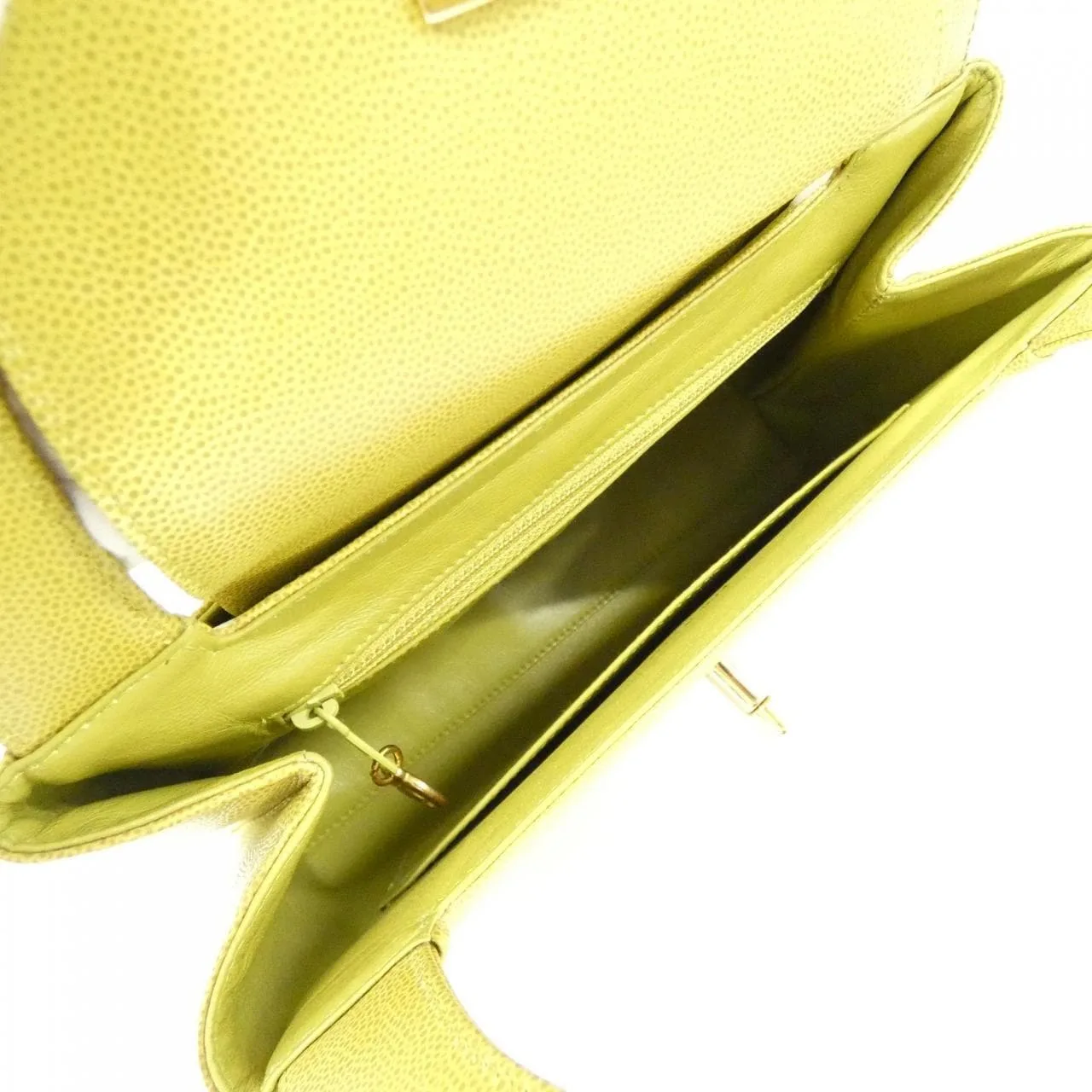 CHANEL Handbag Caviar Leather Green Caviar Leather - Thumbnail 7