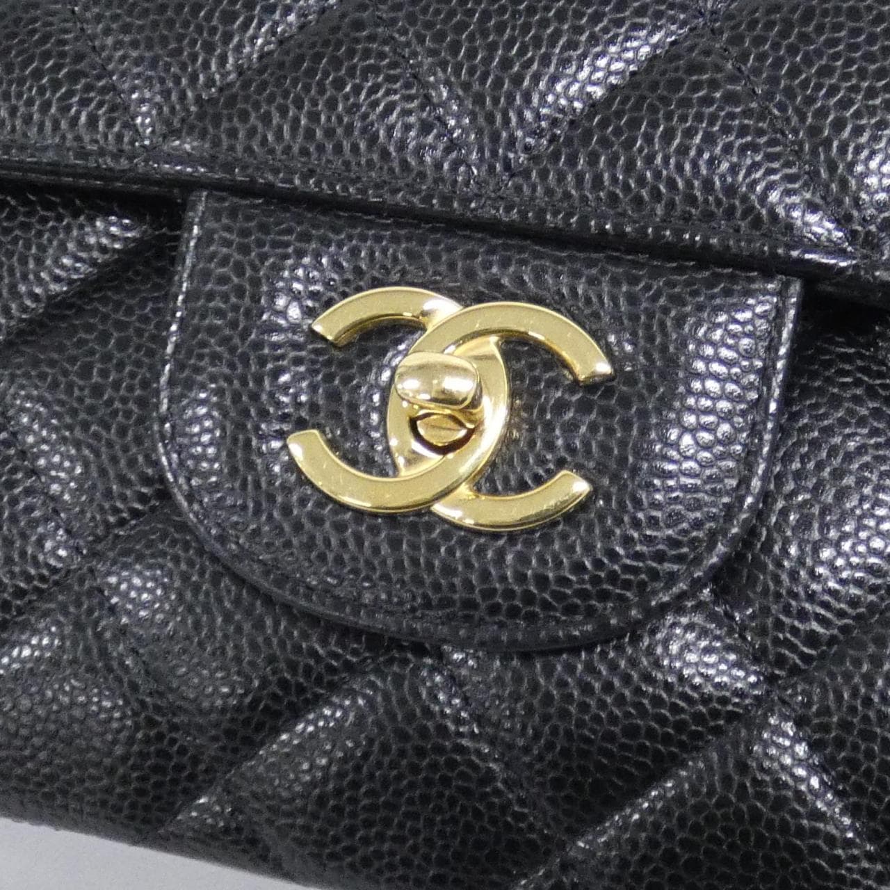 CHANEL 58600 Shoulder Grained Calfskin Black Grained Calfskin Rank A - Thumbnail 4