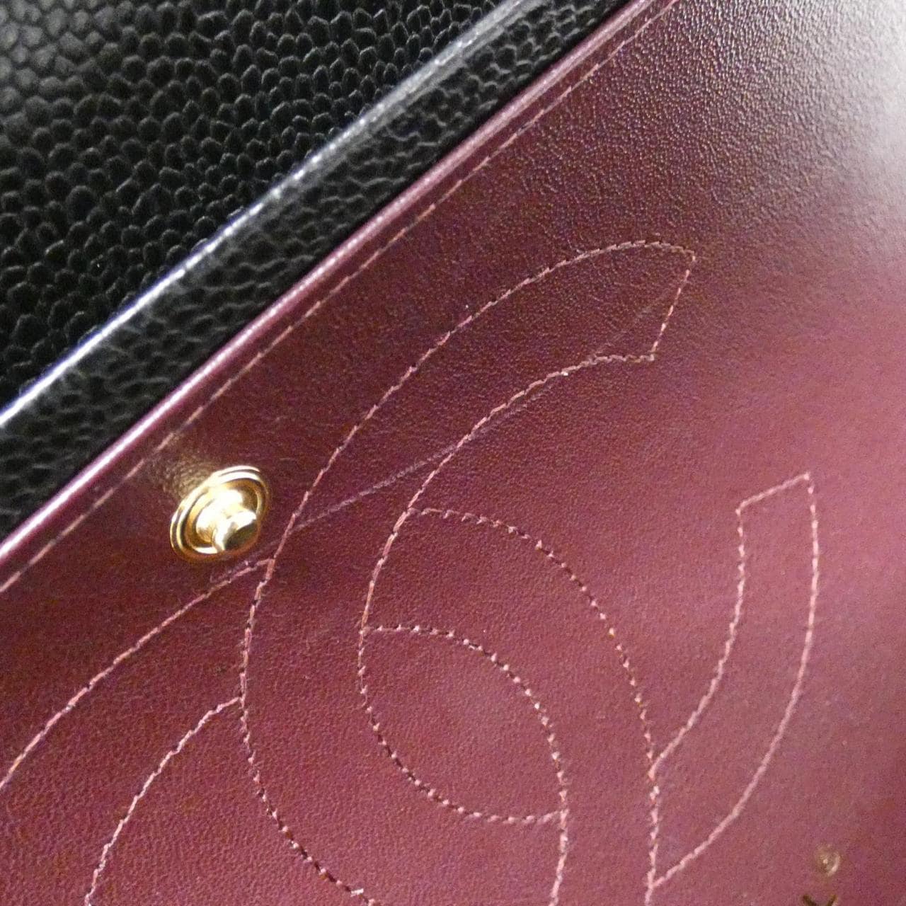 CHANEL 58600 Shoulder Grained Calfskin Black Grained Calfskin Rank A - Thumbnail 9