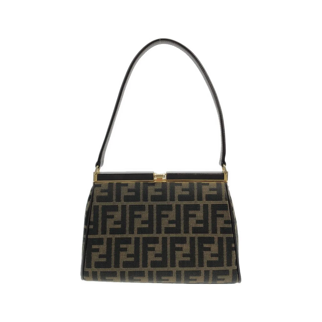 FENDI 15189 Handbag Canvas Black