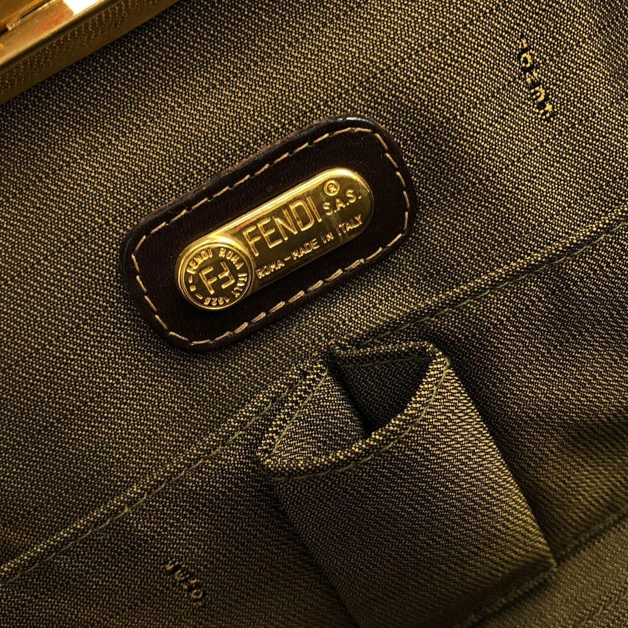 FENDI 15189 Handbag Canvas Black Canvas Rank A - Thumbnail 7