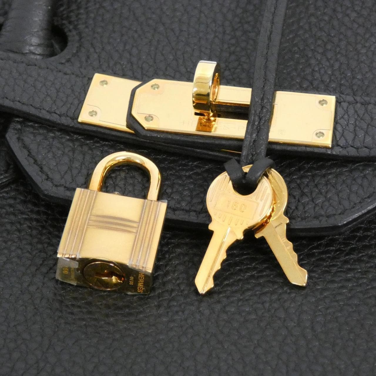 HERMES 045868CD Handbag Togo Black Togo Leather - Thumbnail 6