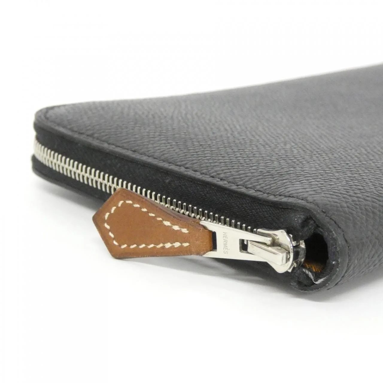 HERMES 071003CK Wallet Epsom Black Epsom Leather Rank A - Thumbnail 3