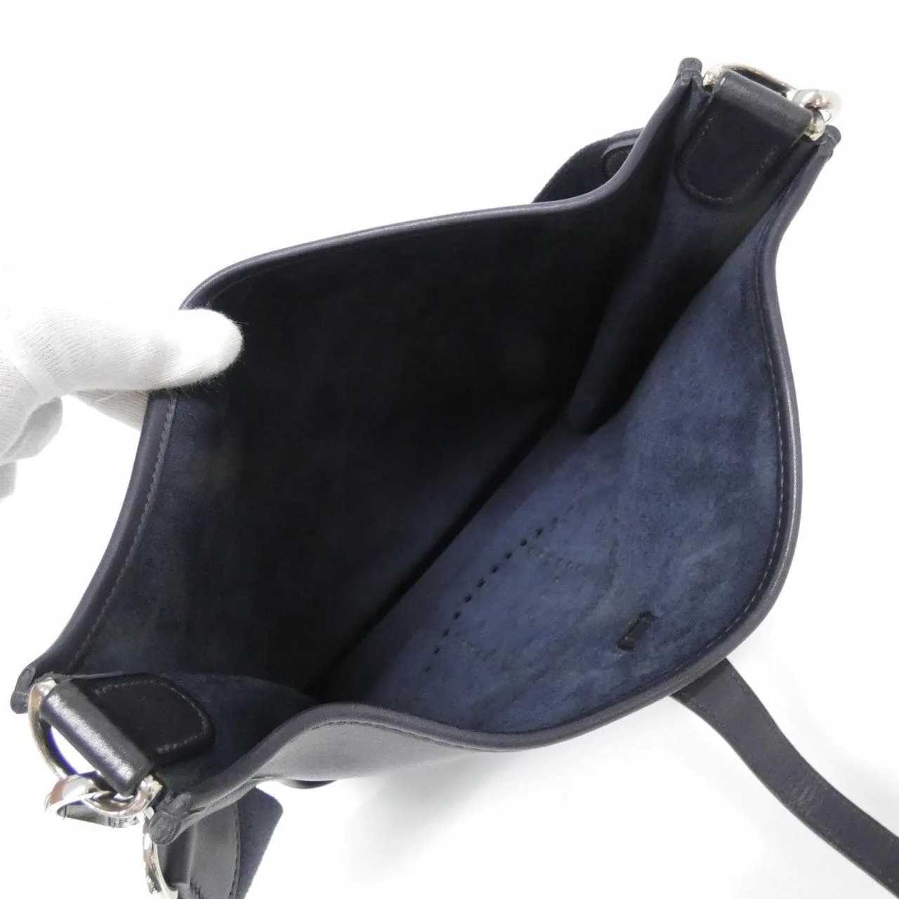 HERMES Evelyne Shoulder 藍色 中古品A - 縮圖 7