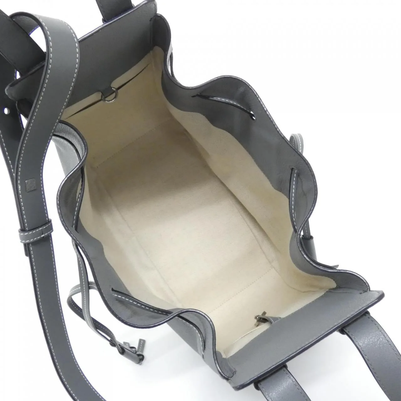 LOEWE Hammock 314 12 V06 Shoulder 黑色 中古品A - 縮圖 8