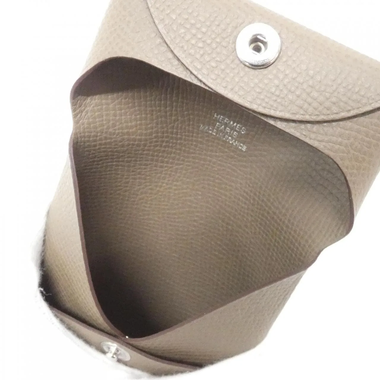 HERMES 041054CK Coin Case Epsom Etoupe Epsom 皮 中古品A - 縮圖 4