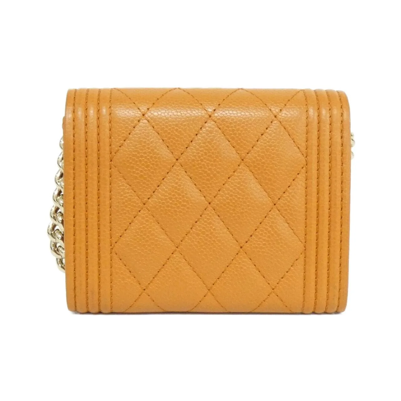 CHANEL Boy Chanel AP2206 Wallet Grained Calfskin 棕色 荔枝紋牛皮 中古品A - 縮圖 2