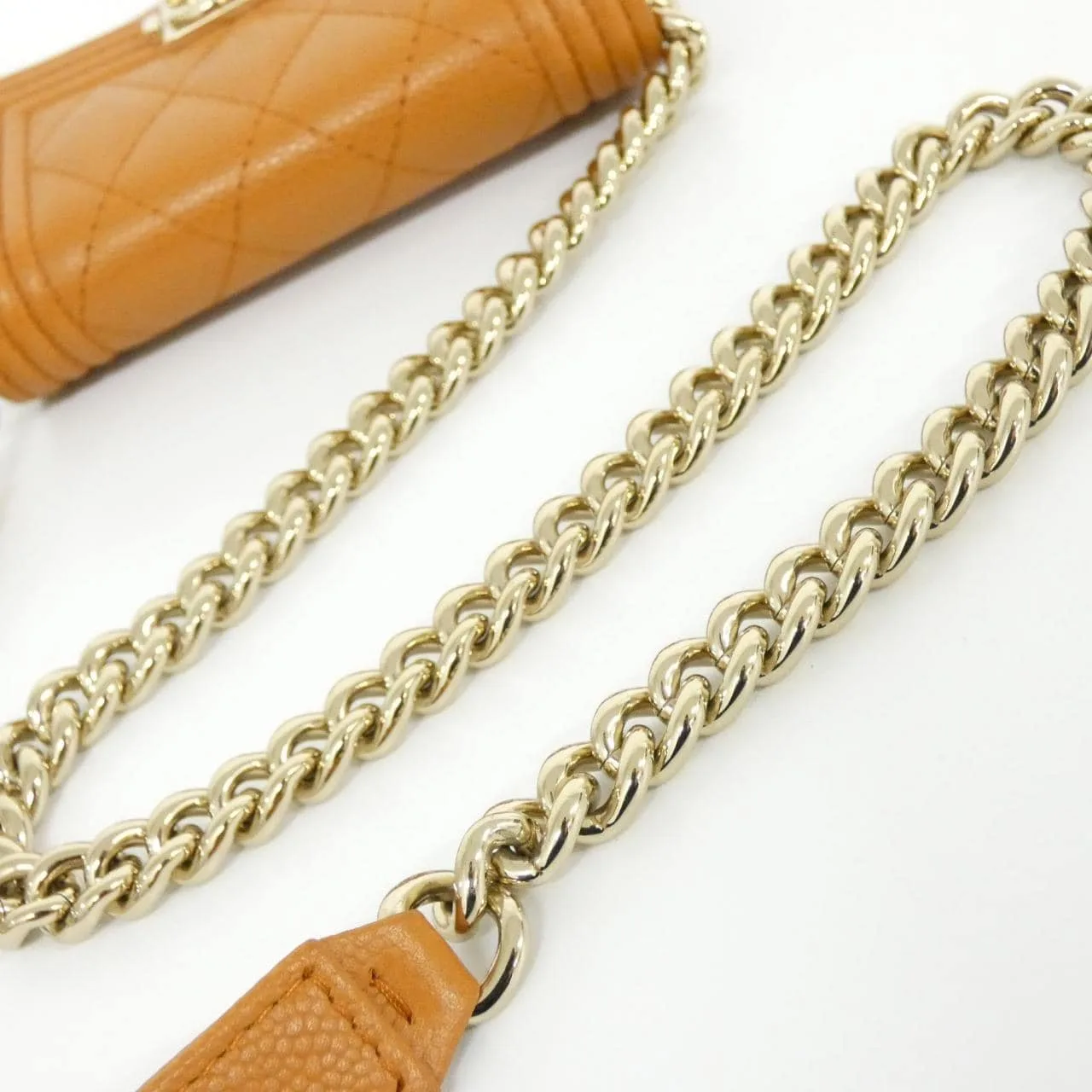 CHANEL Boy Chanel AP2206 Wallet Grained Calfskin 棕色 荔枝紋牛皮 中古品A - 縮圖 6