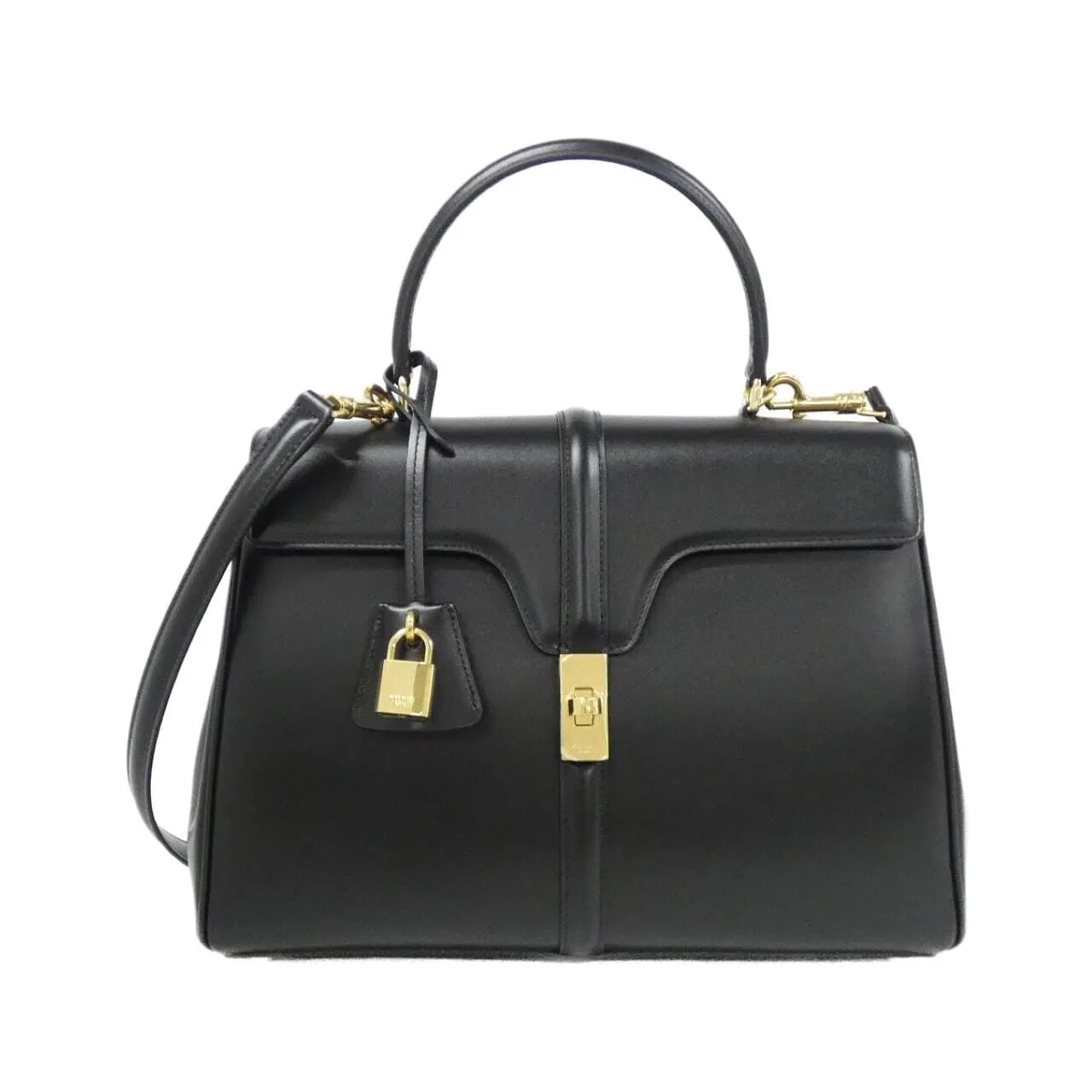 CELINE 16 187373BEY Handbag Black