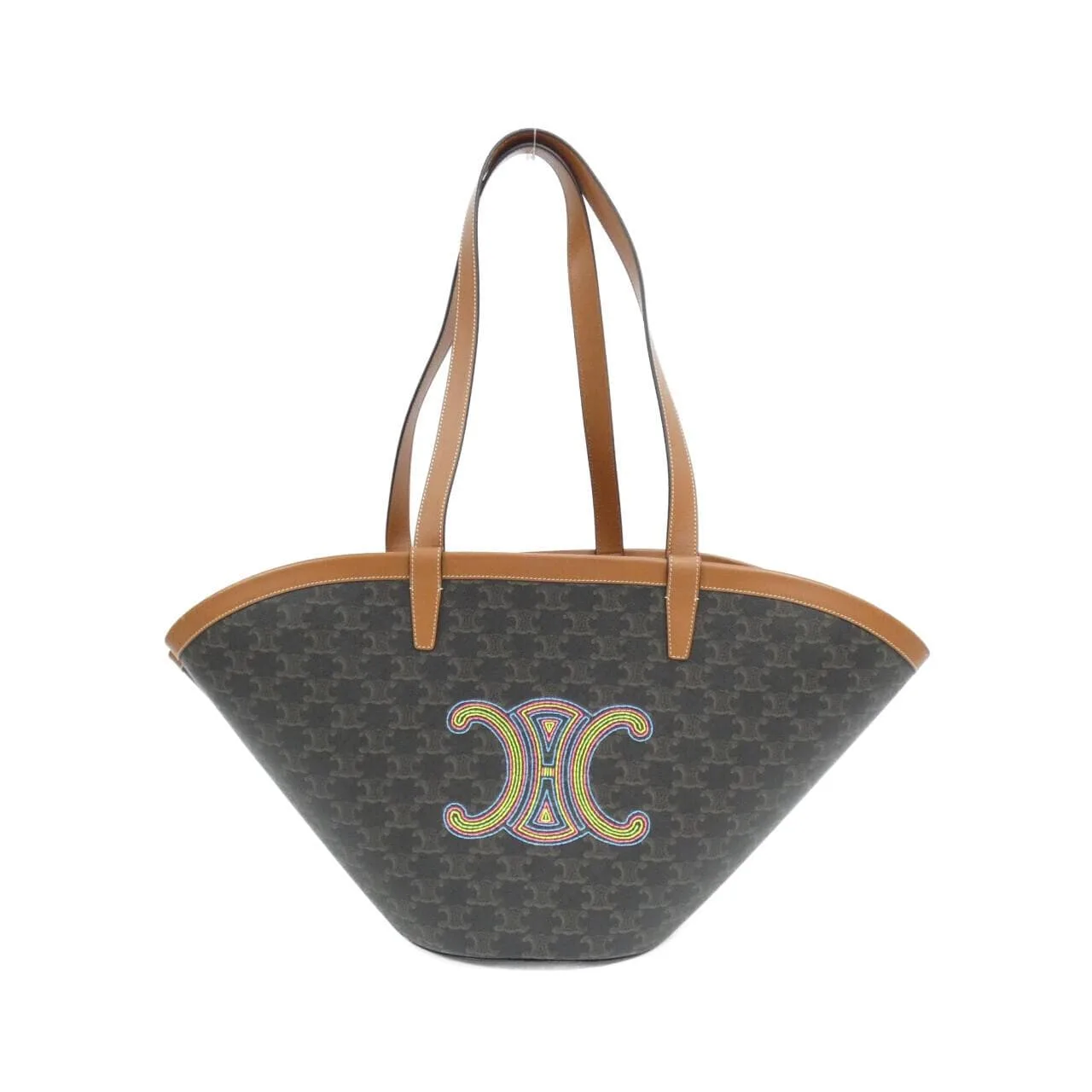 CELINE 196952EGG Handbag Canvas Multicolor