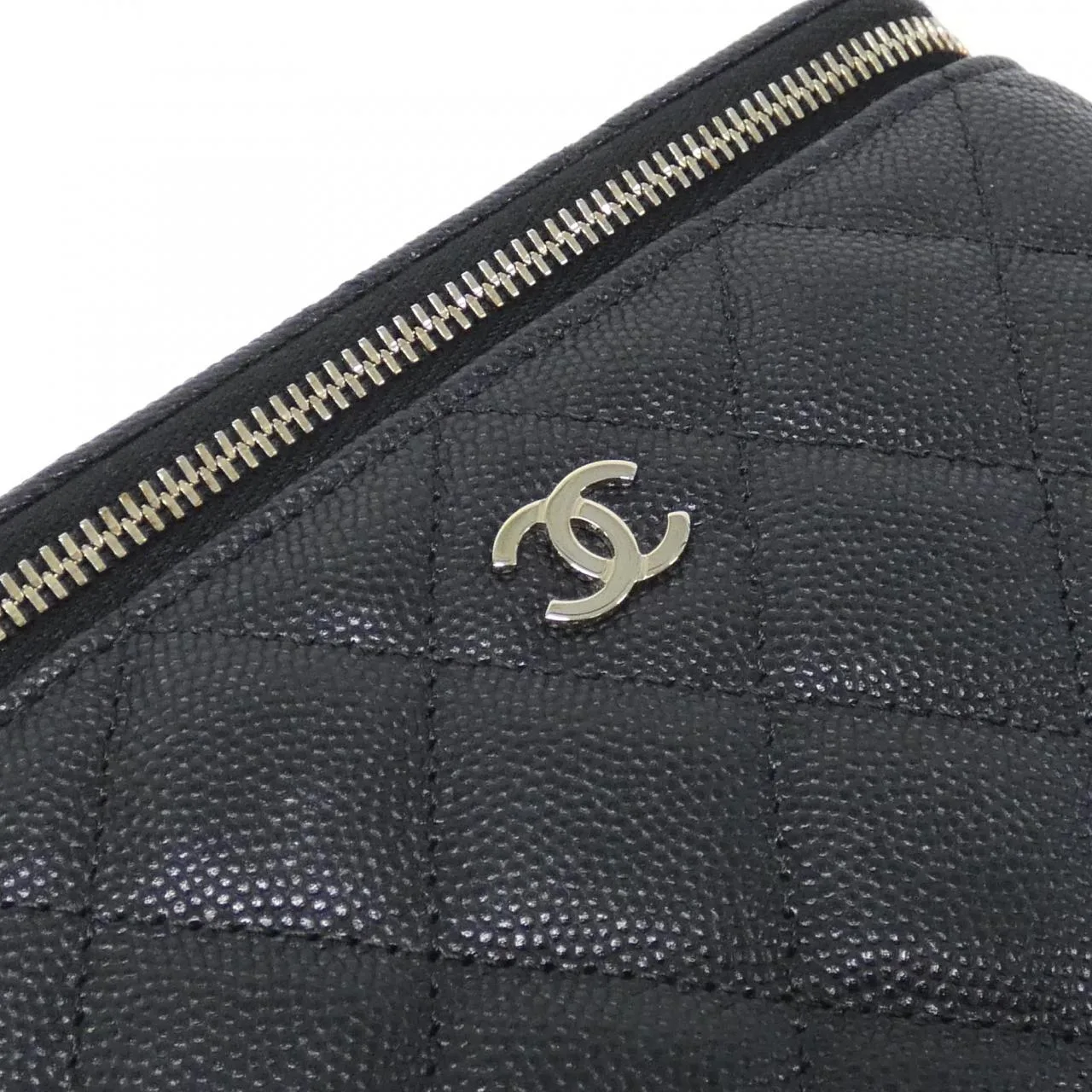 CHANEL Timeless Classic AP1341 Shoulder Grained Calfskin 黑色 荔枝紋牛皮 中古品A - 縮圖 4