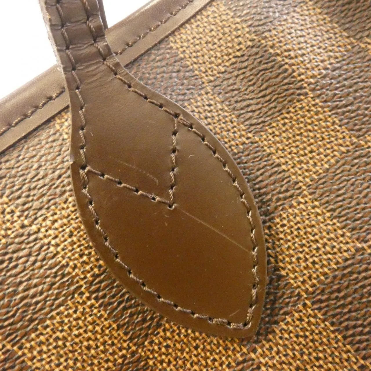 LOUIS VUITTON Neverfull N51106 Tote Damier 黑色 Damier 中古品B - 縮圖 7