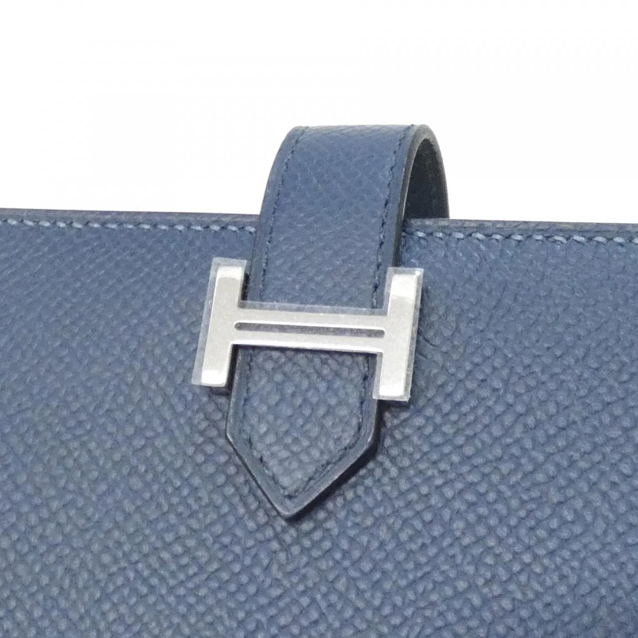 HERMES 073596CK Wallet Epsom Blue Epsom Leather Rank A - Thumbnail 3