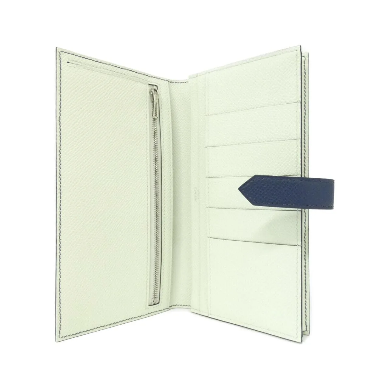 HERMES 073596CK Wallet Epsom Blue Epsom Leather Rank A - Thumbnail 4