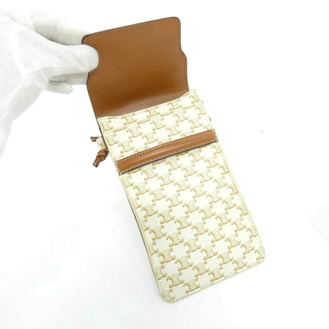 CELINE 10G332CQD Wallet Canvas White Canvas Rank A - Thumbnail 6