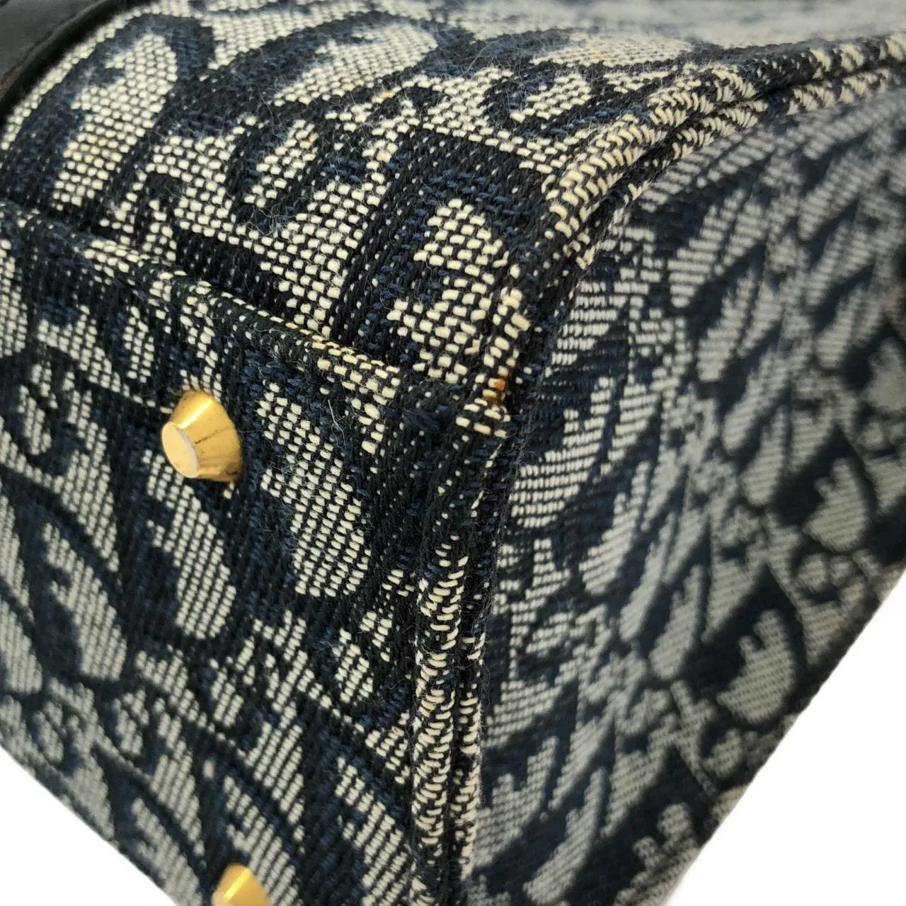 DIOR Handbag Canvas 藍色 帆布 中古品A - 縮圖 3