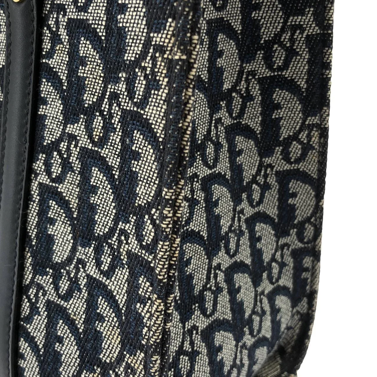 DIOR Handbag Canvas 藍色 帆布 中古品A - 縮圖 4