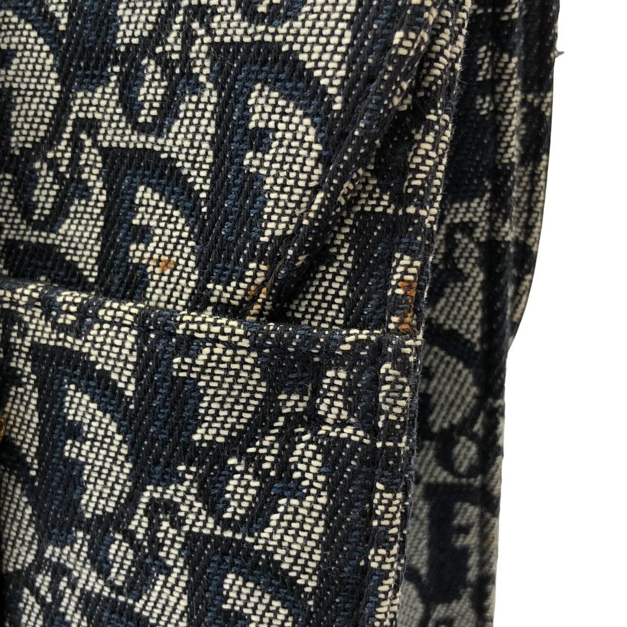 DIOR Handbag Canvas 藍色 帆布 中古品A - 縮圖 5