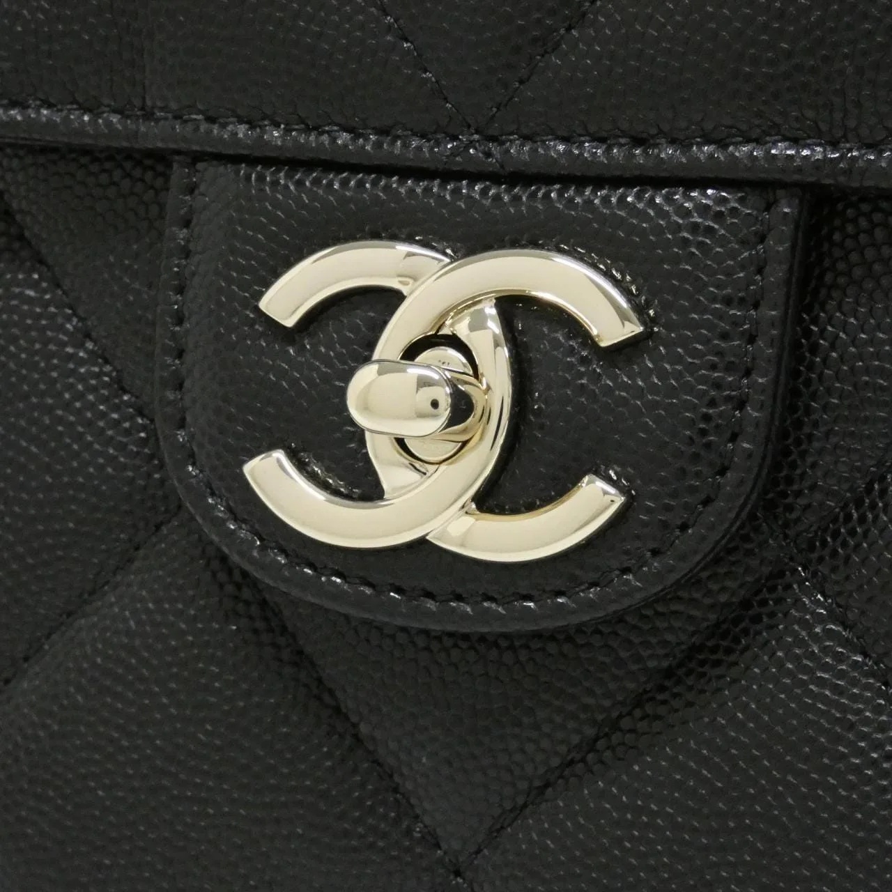 CHANEL AS4711 Handbag Grained Calfskin Black Grained Calfskin - Thumbnail 4