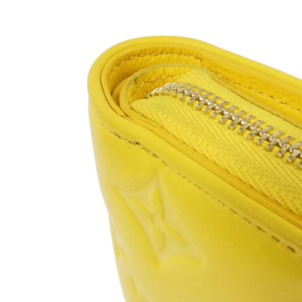 LOUIS VUITTON M13792 Wallet Lambskin 黃色 羊皮 中古品A - 縮圖 3