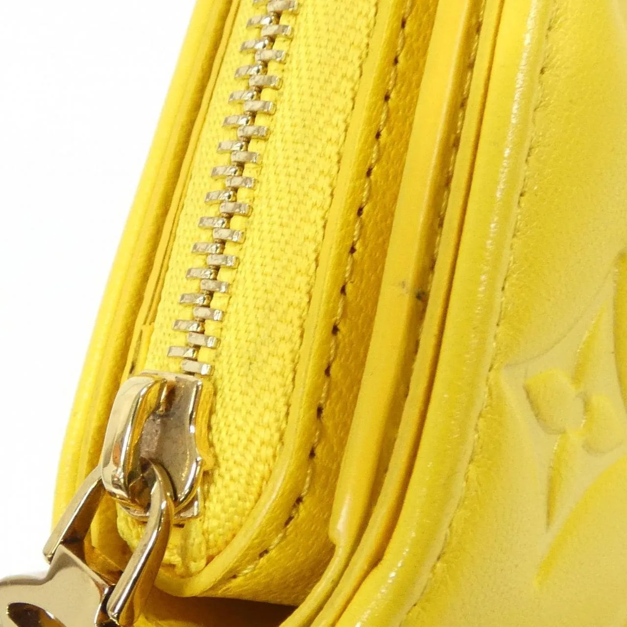 LOUIS VUITTON M13792 Wallet Lambskin 黃色 羊皮 中古品A - 縮圖 6