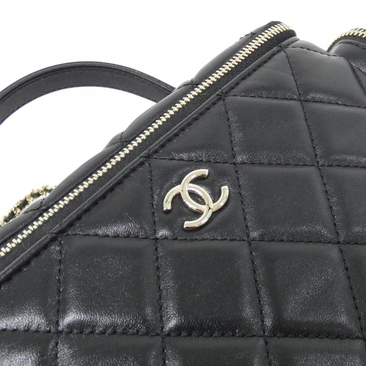 CHANEL AS5222 Handbag Lambskin 黑色 羊皮 中古品A - 縮圖 4
