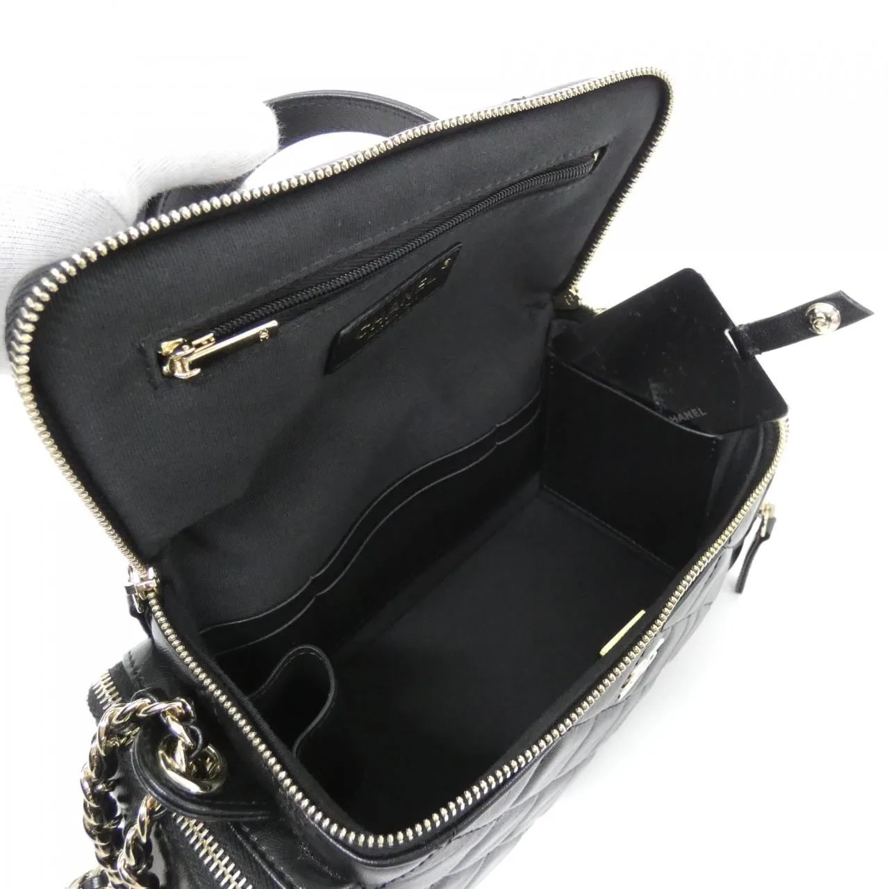 CHANEL AS5222 Handbag Lambskin 黑色 羊皮 中古品A - 縮圖 6