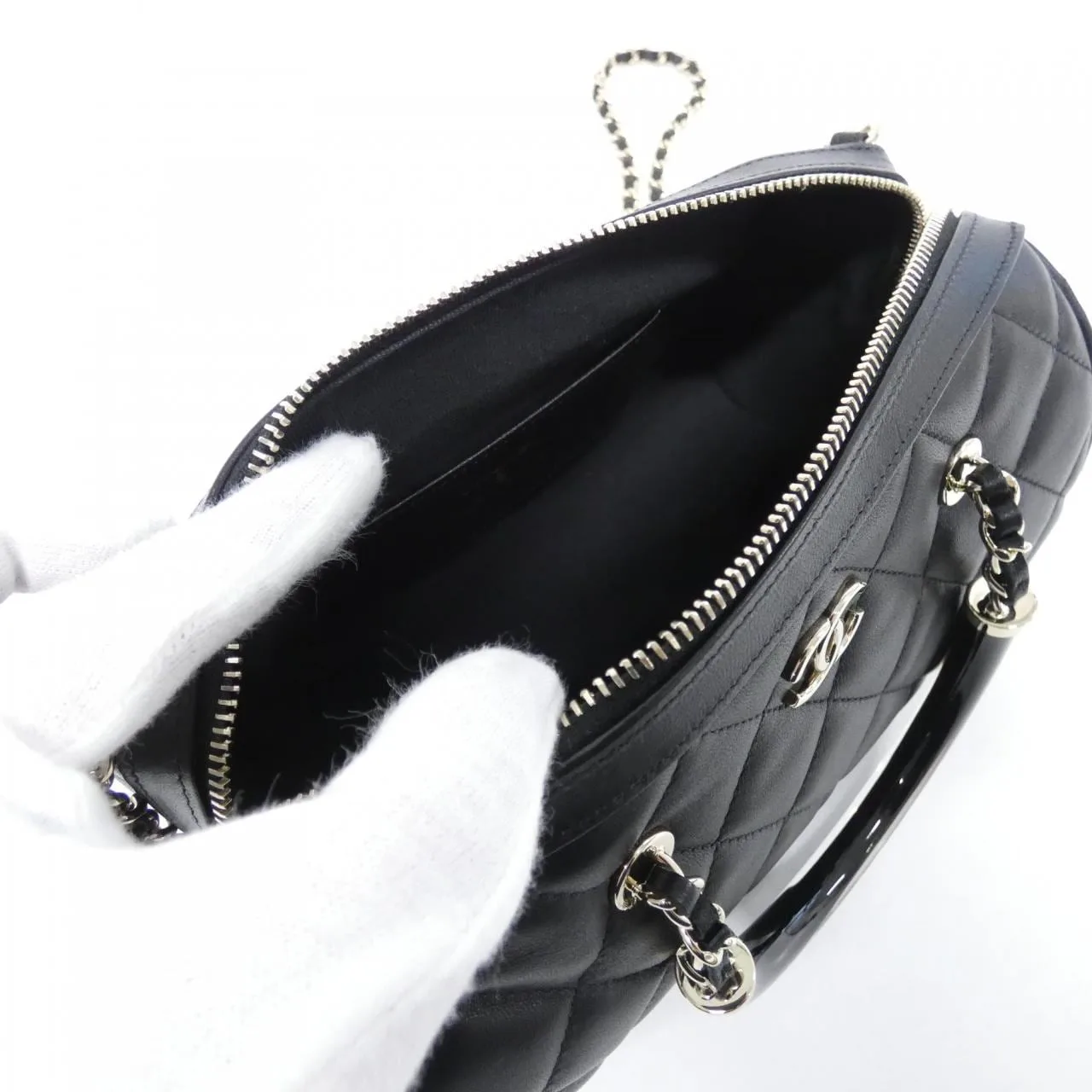 CHANEL AP4411 Handbag Lambskin Black Lambskin Rank A - Thumbnail 9