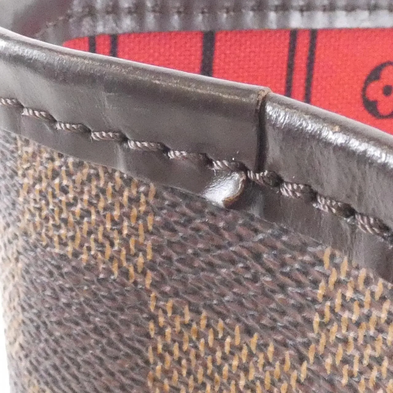 LOUIS VUITTON Neverfull N51105 Tote Damier 黑色 Damier 中古品A - 縮圖 4