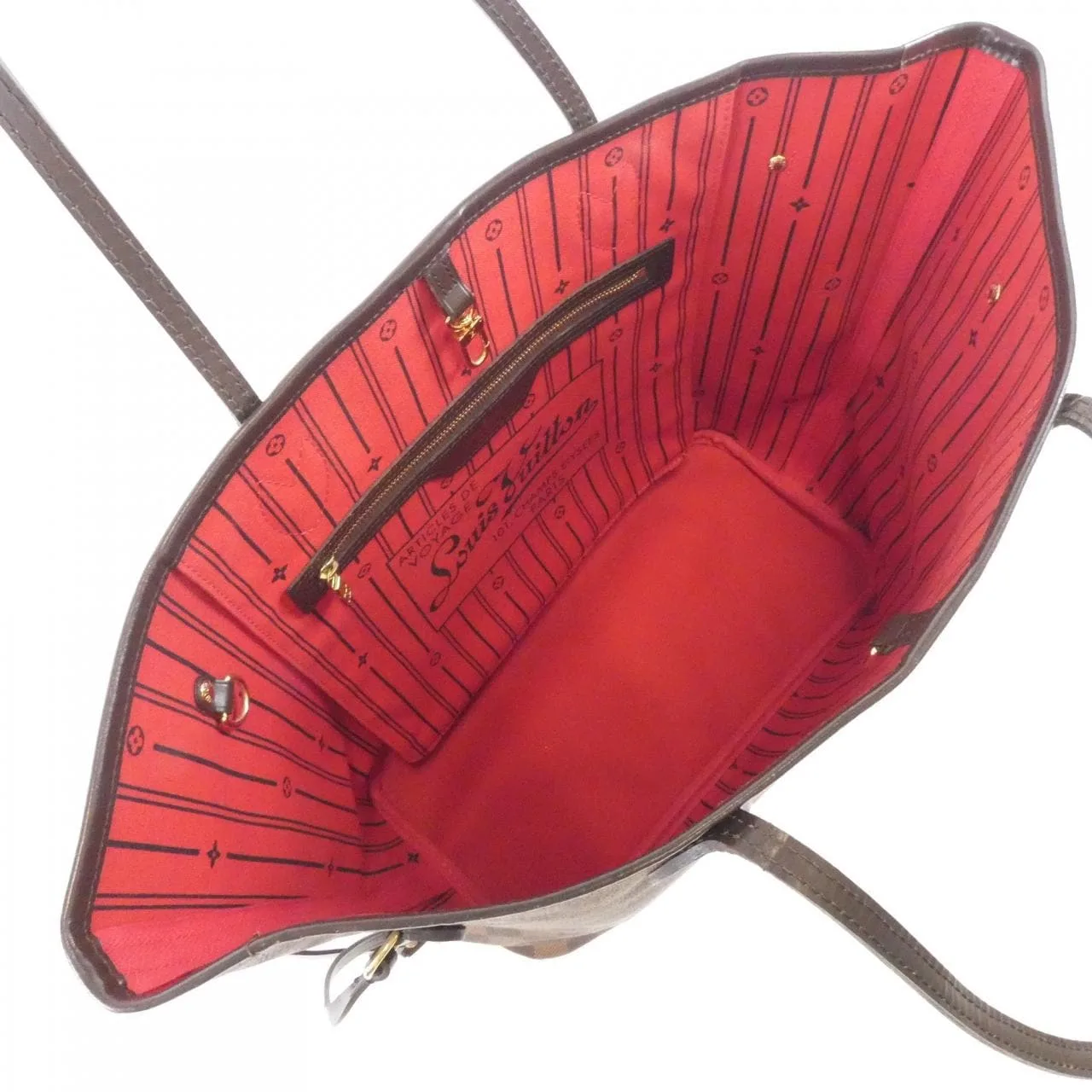 LOUIS VUITTON Neverfull N51105 Tote Damier 黑色 Damier 中古品A - 縮圖 8