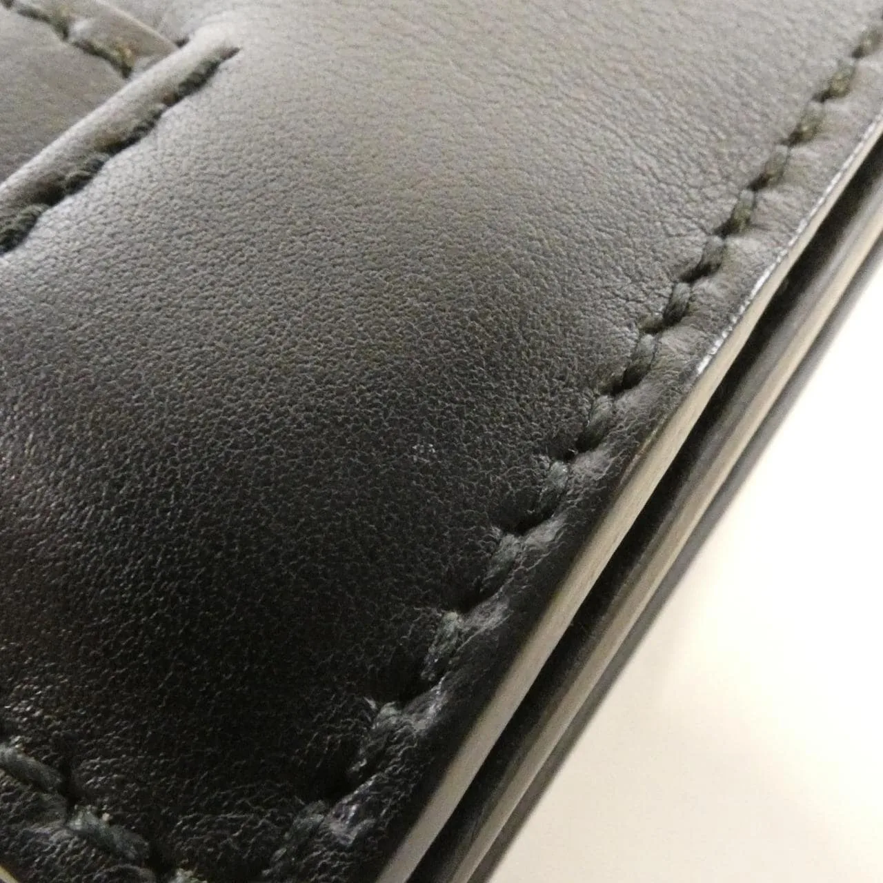 DIOR Wallet Leather 黑色 皮革 中古品A - 縮圖 6