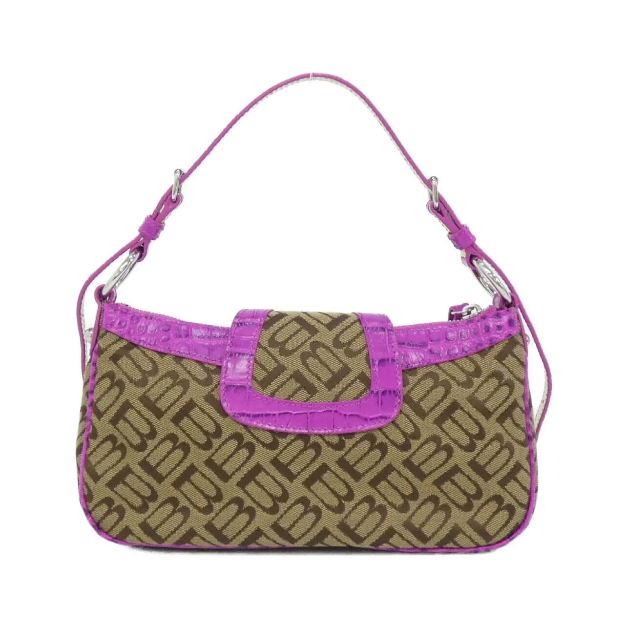 BALENCIAGA 805260 2ABBV Shoulder Canvas 黑色 帆布 中古品A - 縮圖 2