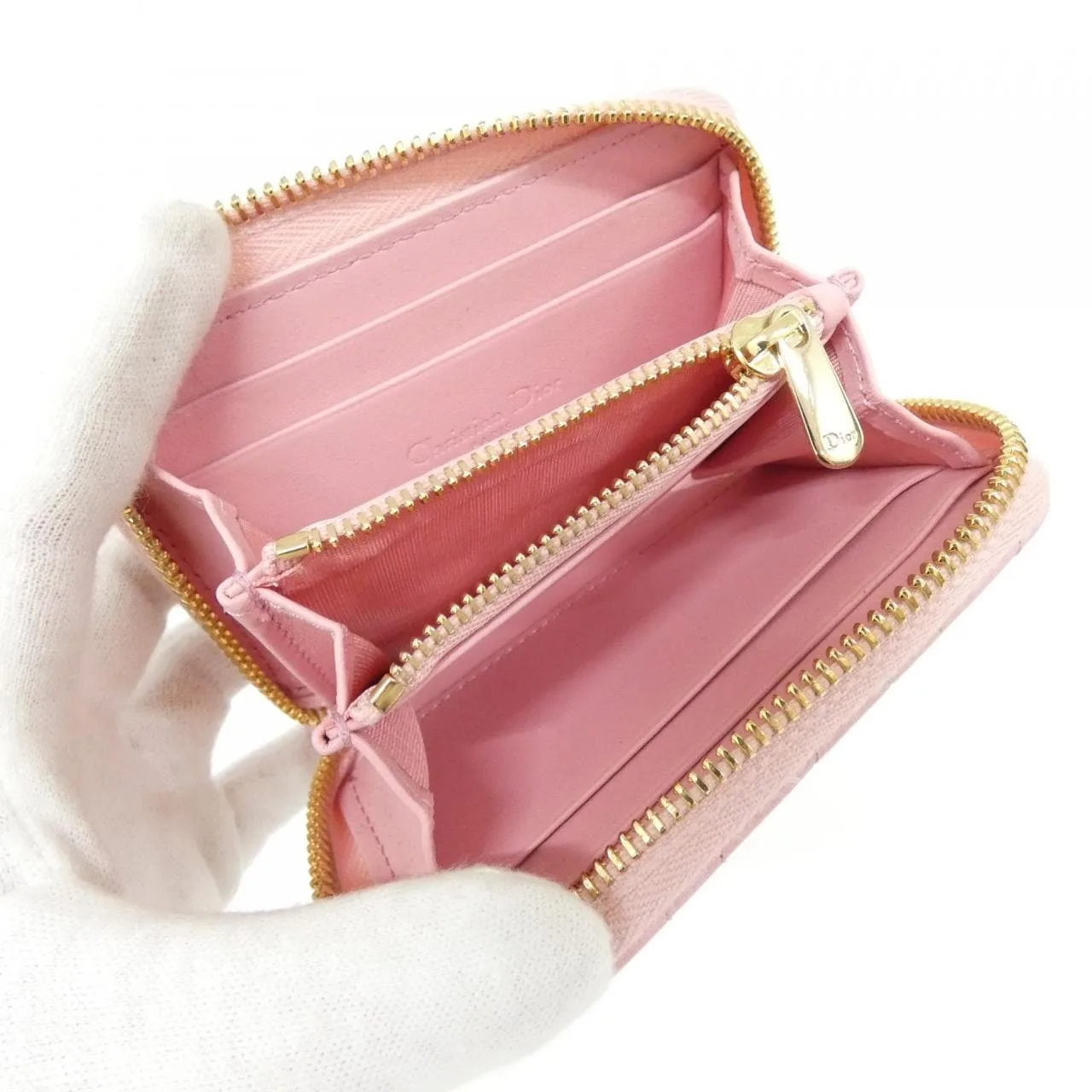 DIOR Lady Dior S0985ONMJ Coin Case Lambskin Black Lambskin Rank A - Thumbnail 8