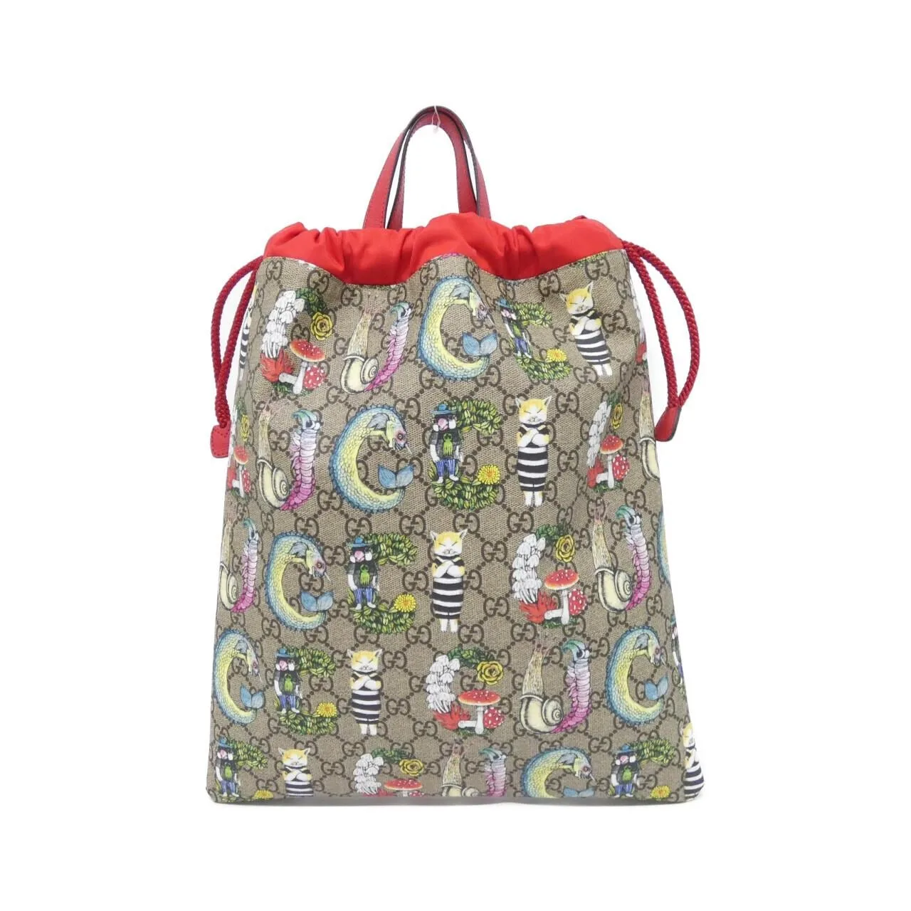 GUCCI 550775 HZKAN Backpack Canvas Beige