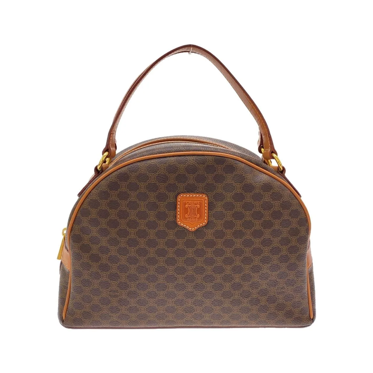 CELINE Handbag Canvas Brown