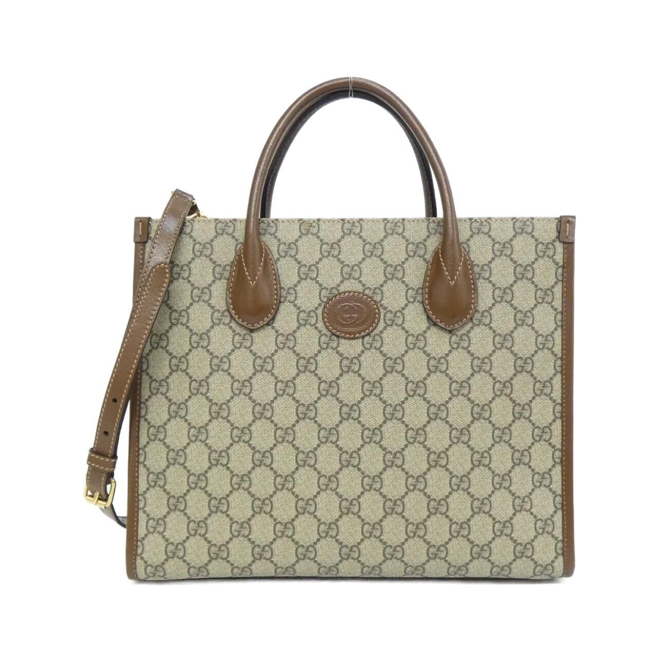 GUCCI 659983 92TCG Handbag Canvas Beige