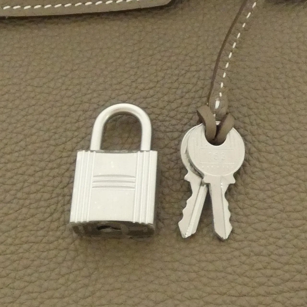 HERMES Handbag Togo Etoupe Togo 牛皮 - 縮圖 4