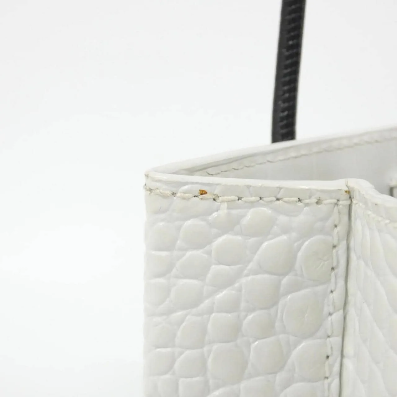 BALENCIAGA 597858 1U61N Tote Leather 黑色 皮革 中古品A - 縮圖 5