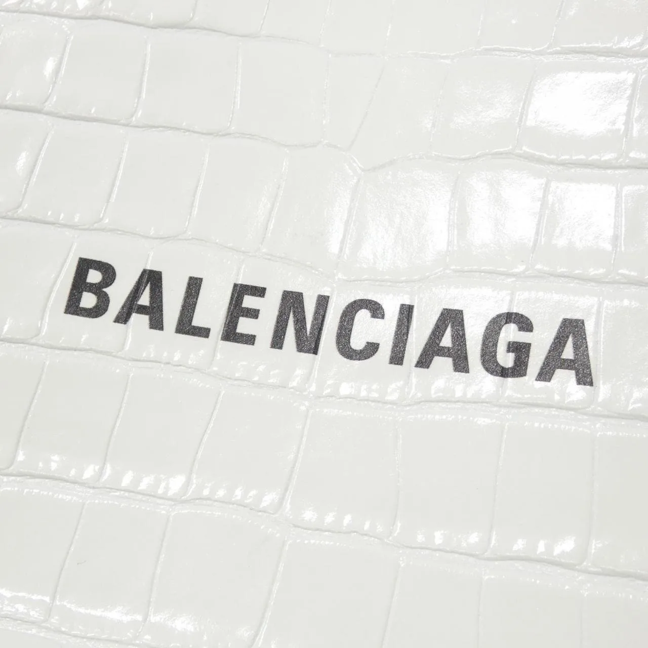 BALENCIAGA 597858 1U61N Tote Leather 黑色 皮革 中古品A - 縮圖 6