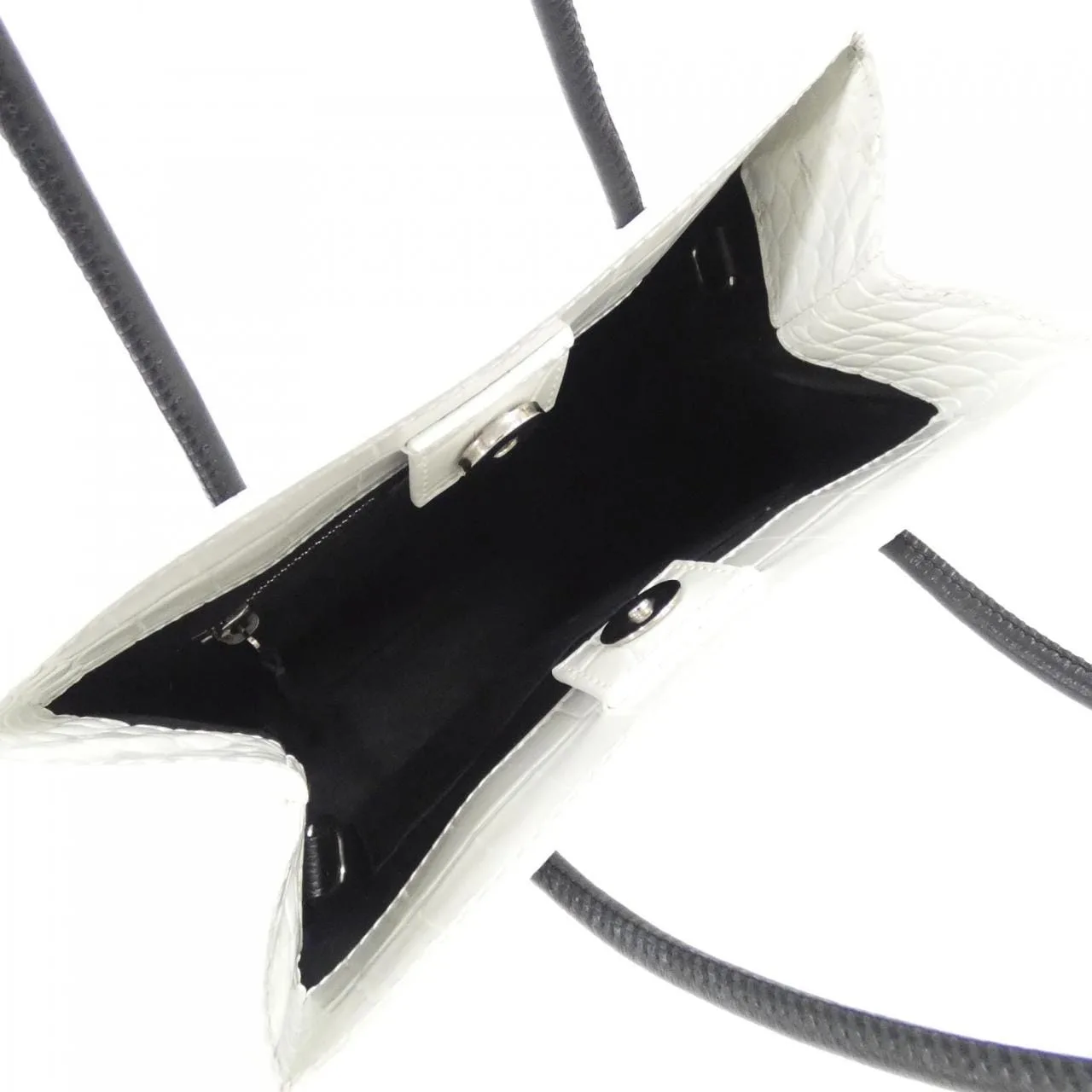 BALENCIAGA 597858 1U61N Tote Leather 黑色 皮革 中古品A - 縮圖 9